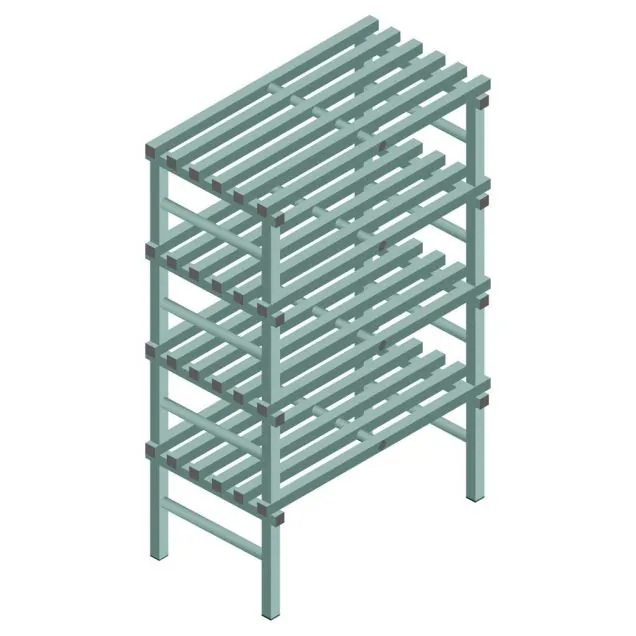 Kunststoffregal REA Euro Design 1750x1000x600 mm (HxBxT) 4 Ebenen