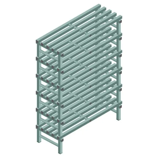 Kunststoffregal REA Euro Design 1750x1200x500 mm (HxBxT) 6 Ebenen