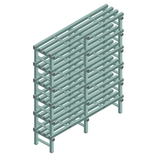 Kunststoffregal REA Euro Design 1750x1500x400 mm (HxBxT) 6 Ebenen