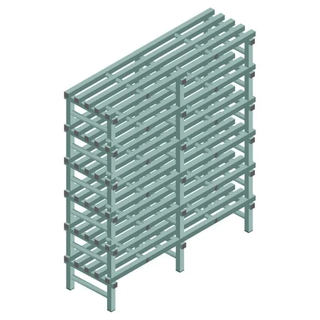 Kunststoffregal REA Euro Design 1750x1500x500 mm (HxBxT) 6 Ebenen