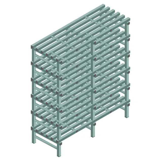 Kunststoffregal REA Euro Design 1750x1500x600 mm (HxBxT) 6 Ebenen