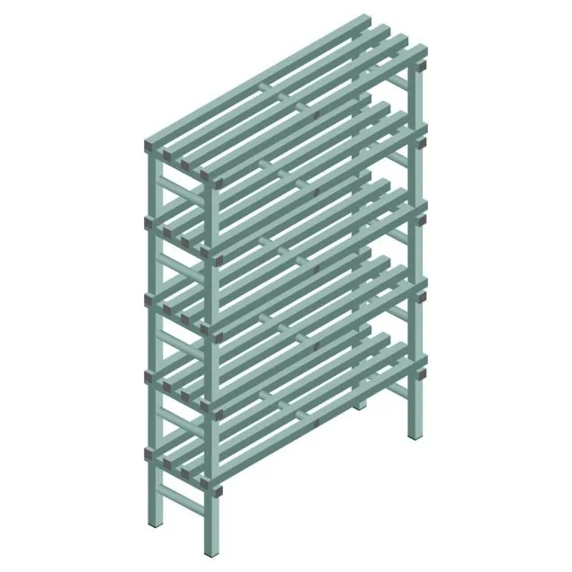 Kunststoffregal REA Euro Design 2050x1200x400 mm (HxBxT) 5 Ebenen