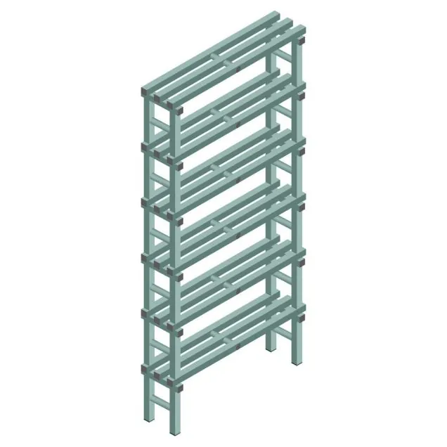 Kunststoffregal REA Euro Design 2250x1000x300 mm (HxBxT) 6 Ebenen