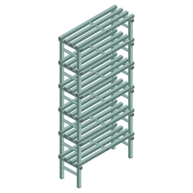 Kunststoffregal REA Euro Design 2250x1000x400 mm (HxBxT) 6 Ebenen