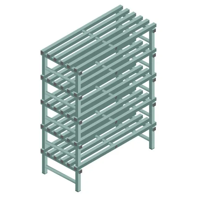 Kunststoffregal REA Euro Design 2250x1200x600 mm (HxBxT) 5 Ebenen