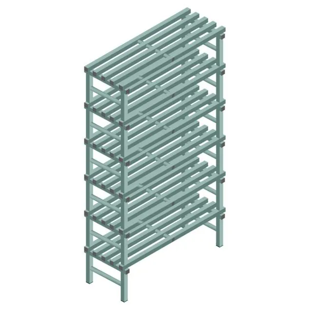 Kunststoffregal REA Euro Design 2250x1500x500 mm (HxBxT) 6 Ebenen