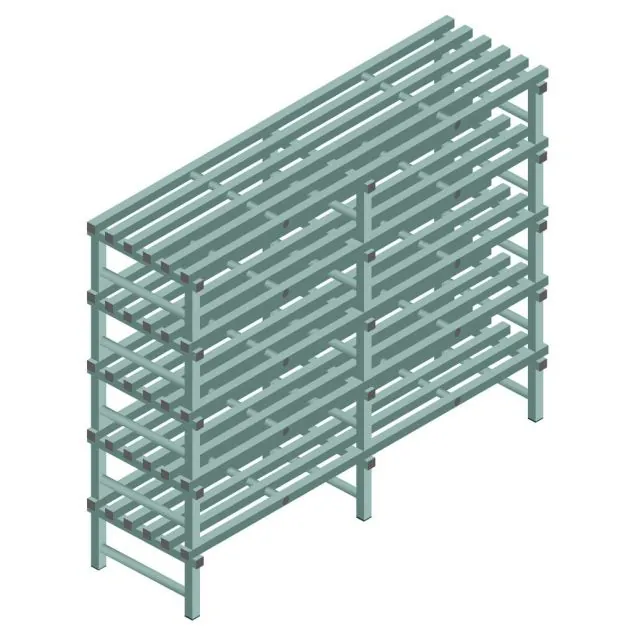 Kunststoffregal REA Euro Design 2250x2000x600 mm (HxBxT) 5 Ebenen