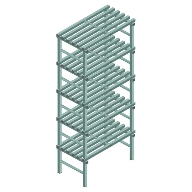 Kunststoffregal REA Euro Design 2450x1500x600 mm (HxBxT) 5 Ebenen