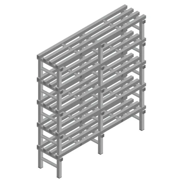 Kunststoffregal REA Euro Grey 1650x1500x400 mm (HxBxT) 5 Ebenen