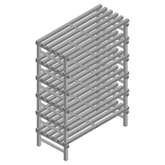 Kunststoffregal REA Euro Grey 1750x1200x600 mm (HxBxT) 6 Ebenen