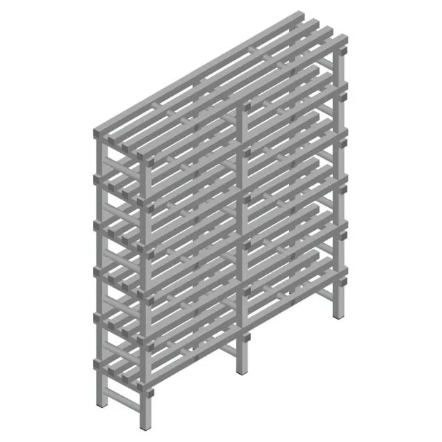 Kunststoffregal REA Euro Grey 1750x1500x400 mm (HxBxT) 6 Ebenen