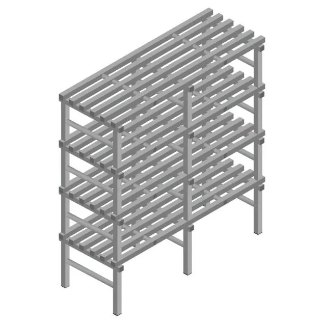 Kunststoffregal REA Euro Grey 1750x1500x600 mm (HxBxT) 4 Ebenen