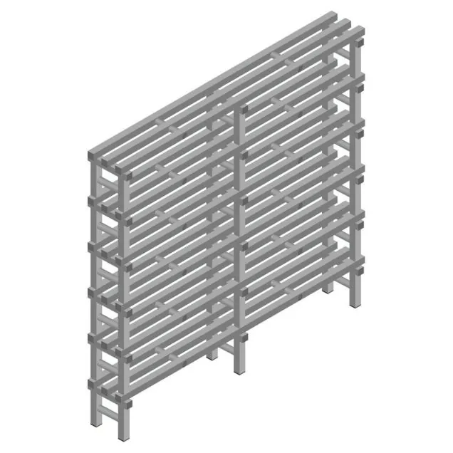 Kunststoffregal REA Euro grau 1750x1800x300 mm (HxBxT) 6 Ebenen