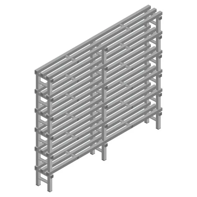 Kunststoffregal REA Euro Grey 1750x2000x300 mm (HxBxT) 6 Ebenen