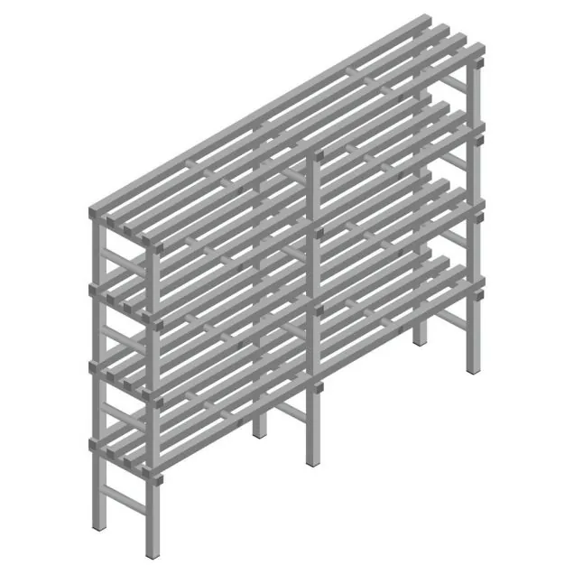 Kunststoffregal REA Euro grey 1750x2000x400 mm (HxBxT) 4 Ebenen