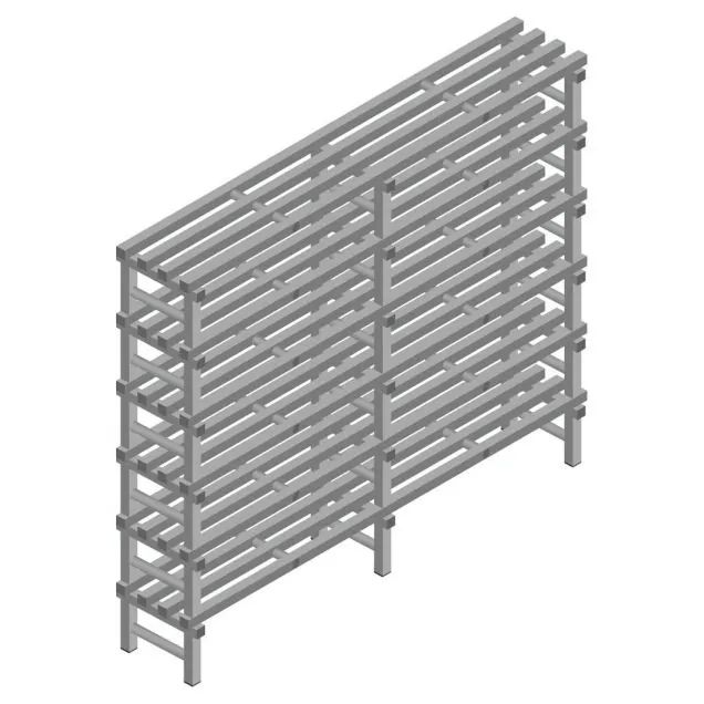Kunststoffregal REA Euro grey 1750x2000x400 mm (HxBxT) 6 Ebenen