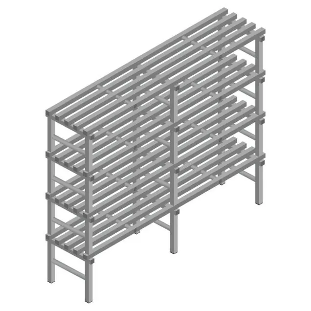 Kunststoffregal REA Euro Grey 1750x2000x500 mm (HxBxT) 4 Ebenen