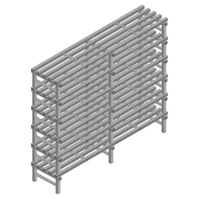 Kunststoff-Regal REA Euro grau 1750x2000x500 mm (HxBxT) 6 Ebenen