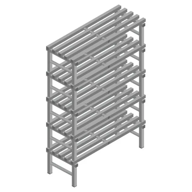 Kunststoffregal REA Euro Grey 1850x1200x500 mm (HxBxT) 5 Ebenen