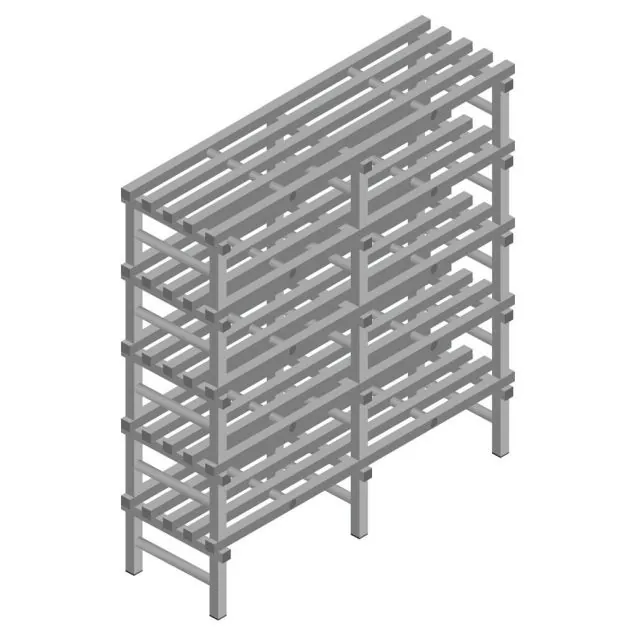 Kunststoffregal REA Euro Grey 1850x1500x500 mm (HxBxT) 5 Ebenen