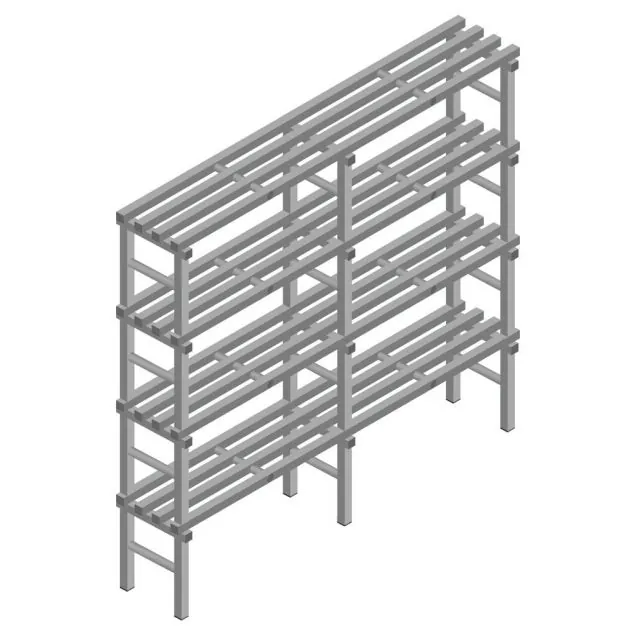 Kunststoffregal REA Euro Grey 1900x2000x400 mm (HxBxT) 4 Ebenen