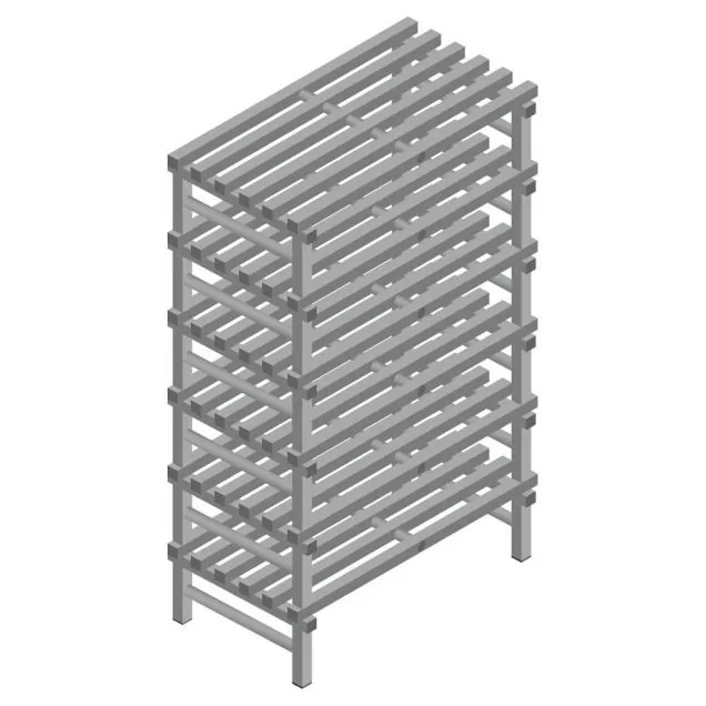 Kunststoffregal REA Euro Grey 2000x1000x600 mm (HxBxT) 6 Ebenen
