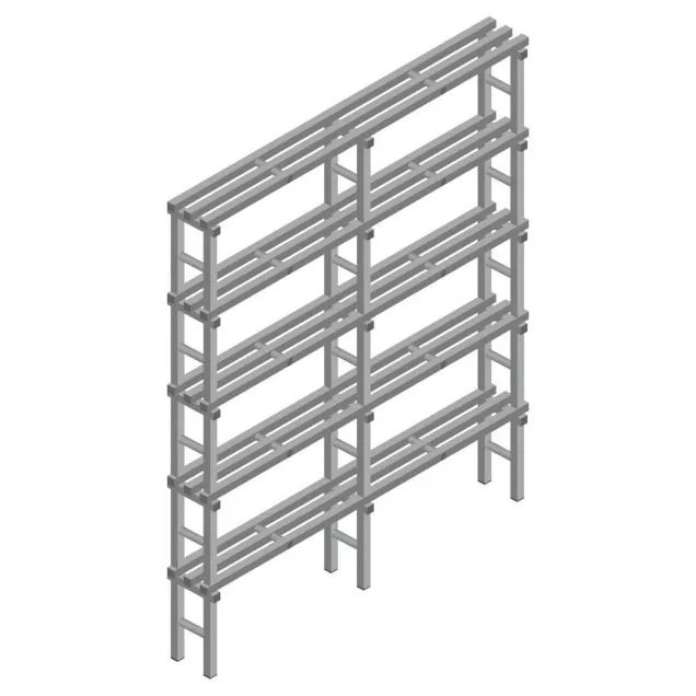 Kunststoffregal REA euro grey 2050x1500x300 mm (HxBxT) 5 Ebenen