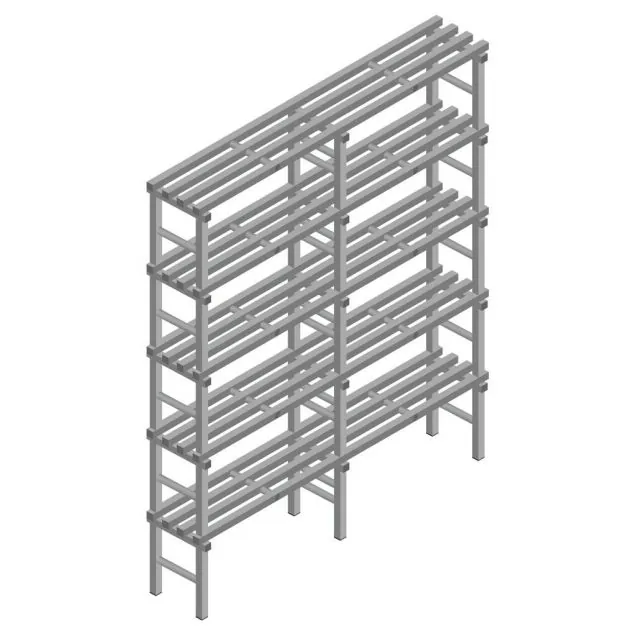 Kunststoffregal REA Euro Grey 2050x1500x400 mm (HxBxT) 5 Ebenen
