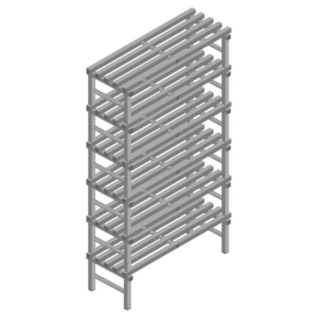 Kunststoffregal REA Euro Grey 2250x1500x500 mm (HxBxT) 6 Ebenen