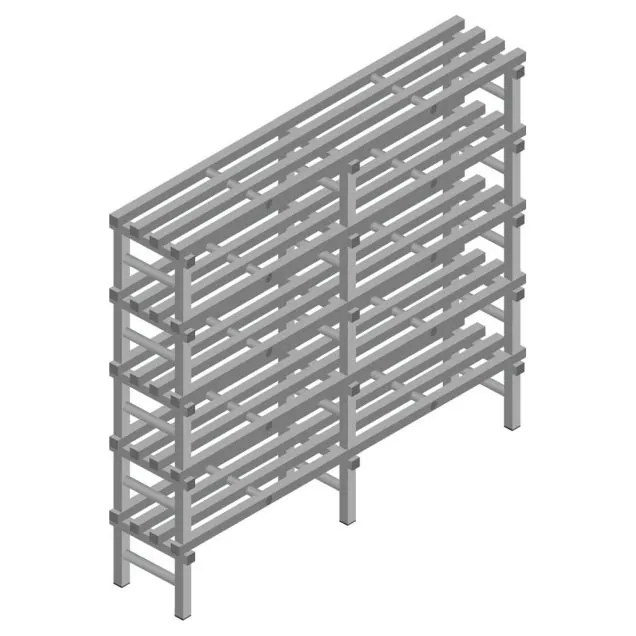 Kunststoffregal REA Euro Grey 2250x1800x400 mm (HxBxT) 5 Ebenen