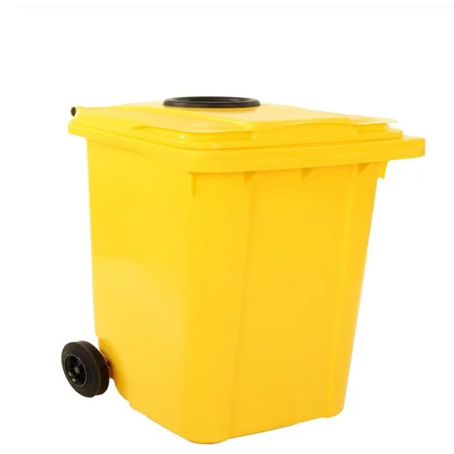 Kunststoffbehälter mit Rosette 240L, Gelb