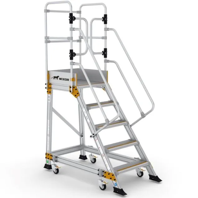 Plattformtreppe Wixor mit Federrollen 5 Stufen