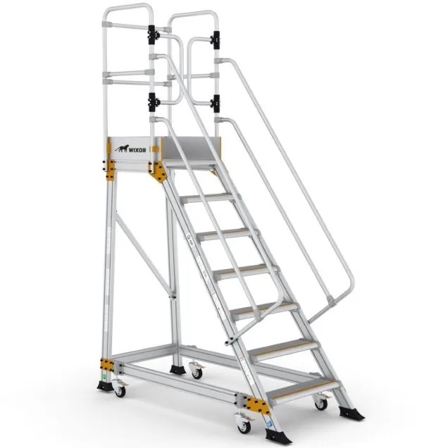 Plattformtreppe Wixor mit Federrollen 7 Stufen
