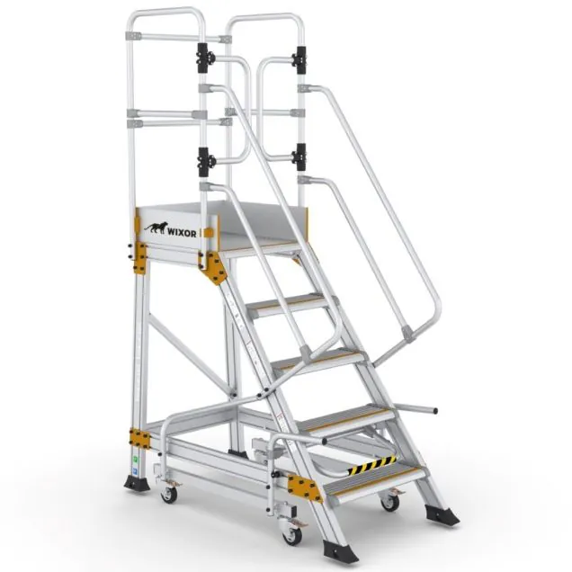 Plattformtreppe Wixor mit Handbremse 5 Stufen