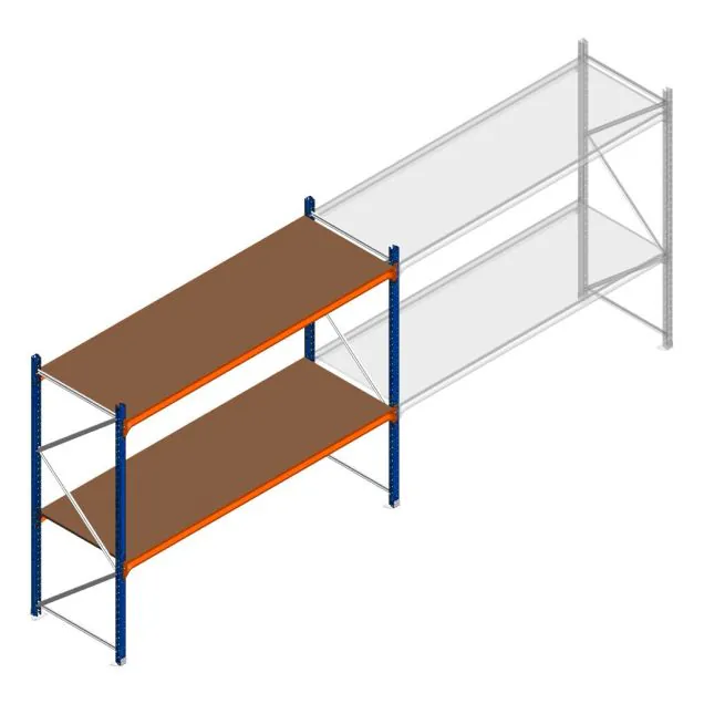 Weitspannregal Kimer 1750x2250x800 mm (hxbxt) 2 Ebenen Anfangsregal mit vormontierten Rahmen