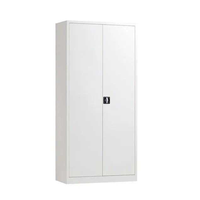 Abschließbarer Metallschrank mit Flügeltüren, Lagerschrank 1800x800x380 mm (hxbxt) grau
