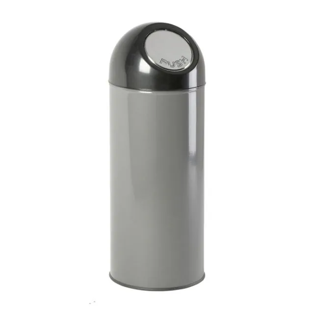 Abfallbehälter mit Druckdeckel und Inneneimer 55 Liter metallic-schwarz