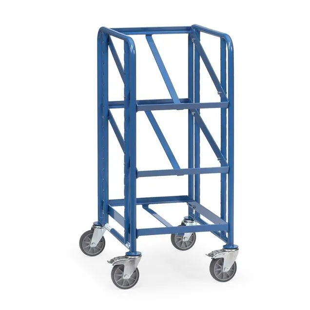 Wagen für Lagerbehälter 250 kg mit 3 Ebenen 410x610, offener Rahmen