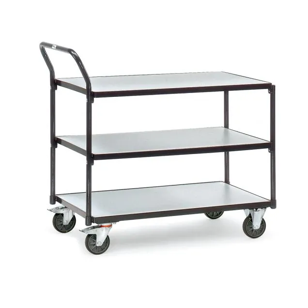 ESD Tischwagen 300 kg, 3 Ebenen 1000x600 (HxBxT)