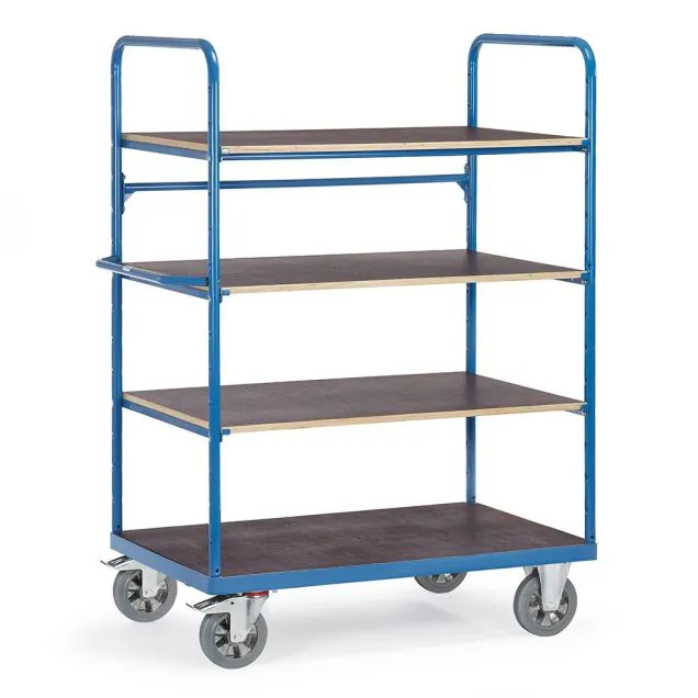 Etagenwagen, Schwerlastwagen 1200x800x1817 mm (HxBxT) 1200 kg mit 4 Ebenen