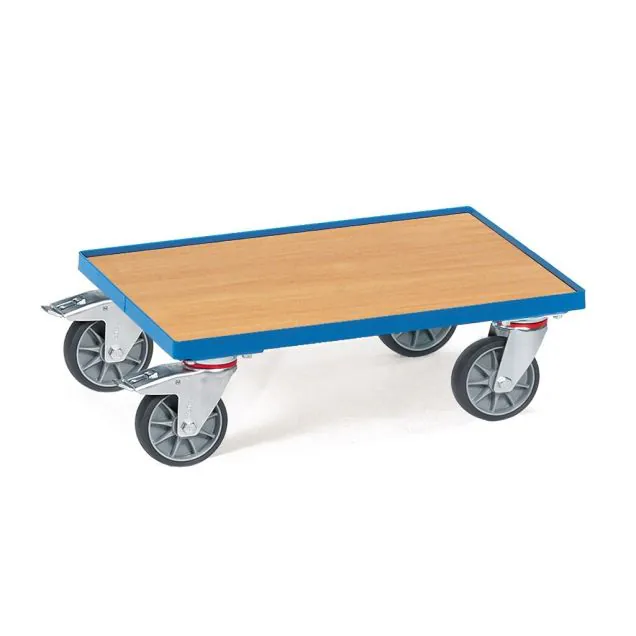 Euronorm-Lagerbehälter Rollplatte 250 kg 605x405 mit Bodenplatte und hochgezogener Kante