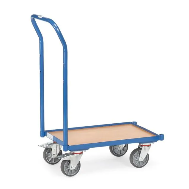 Euro-Lagerbehälter Rollplatte 250 kg 605x405 mit Bodenplatte, Aufkantung und Schiebegriff