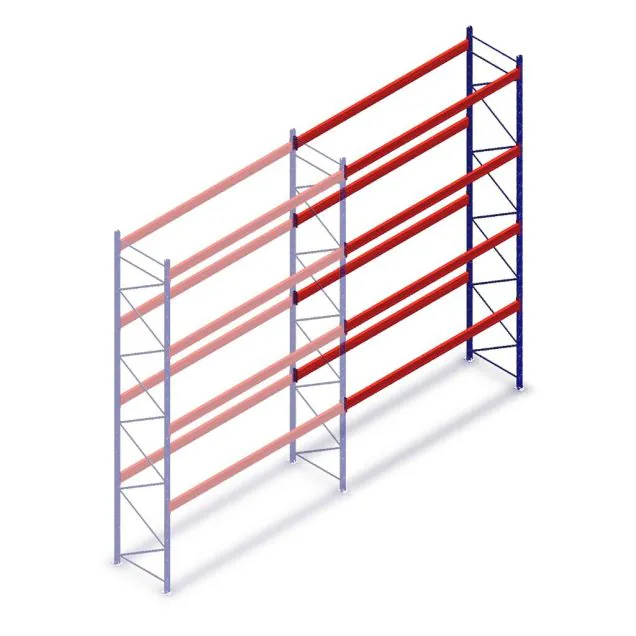 Gebrauchtes AR T2 Palettenregal 6500x3608x1100 mm (HxBxT) 4 Ebenen Anbauregal