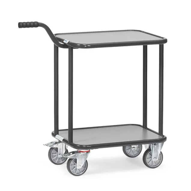Greeproller 250 kg 600x450 mit 2 Holzplattformen anthrazit