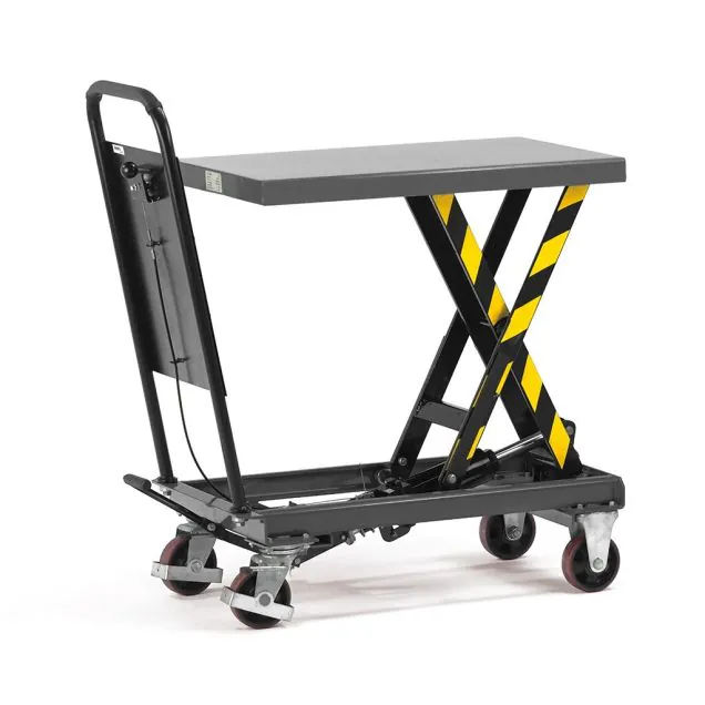Hubtisch, Hubwagen 250 kg 830x500 mm (LxB) mit verschraubtem Schiebegriff