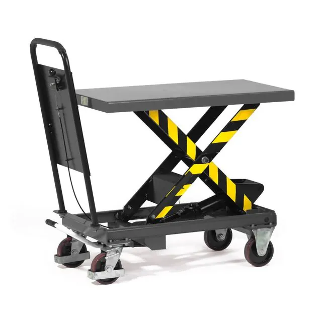 Hubtisch, Hubwagen 750 kg 1010x520 mm (LxB) mit verschraubtem Schiebegriff