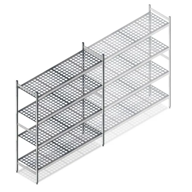 Hygienisches Regal 6611 1800x1080x560 mm (HxBxT) 4 Ebenen Grundregal