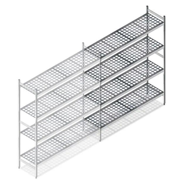 Hygienisches Regal 6611 1800x1200x460 mm (HxBxT) 4 Ebenen Anbauregal