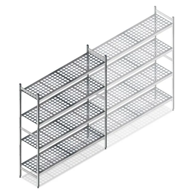 Hygienisches Regal 6611 1800x1200x460 mm (HxBxT) 4 Ebenen Grundregal