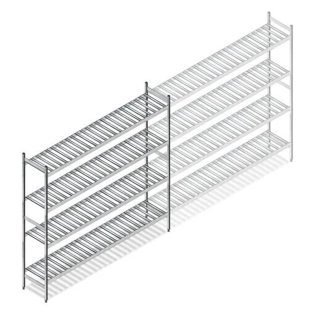Hygienisches Regal 6811 1800x1320x360 mm (HxBxT) 4 Ebenen Grundregal